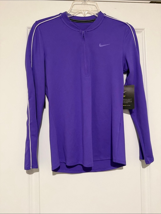 Nike Tops - Nike Purple Long-Sleeve Half-Zip Performance Top